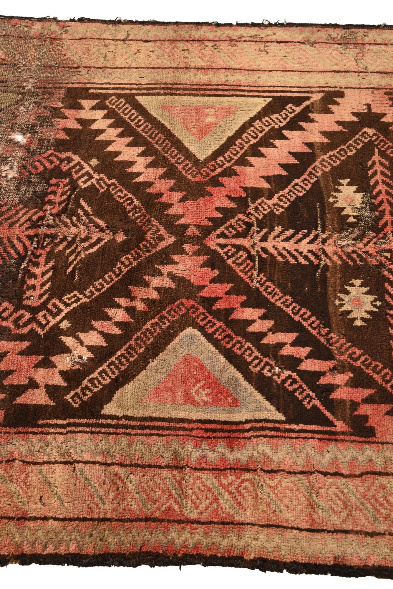 4' 2 x 6' 4 Hand Knotted Hamedan Persian Wool Rug