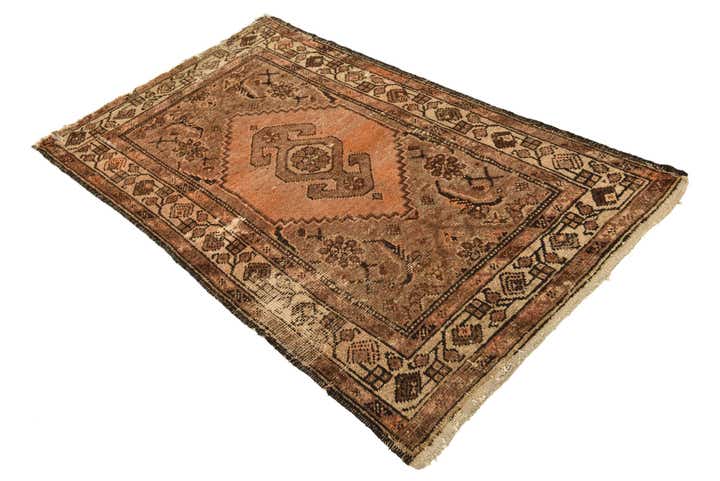 3' 4 x 5' 7 Hand Knotted Hamedan Persian Wool Rug