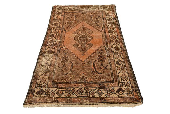 3' 4 x 5' 7 Hand Knotted Hamedan Persian Wool Rug
