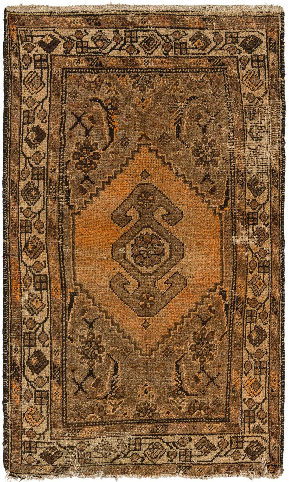 3' 4 x 5' 7 Hand Knotted Hamedan Persian Wool Rug