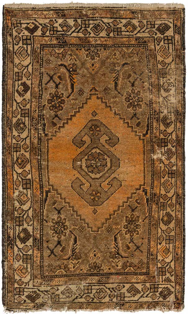 3' 4 x 5' 7 Hand Knotted Hamedan Persian Wool Rug
