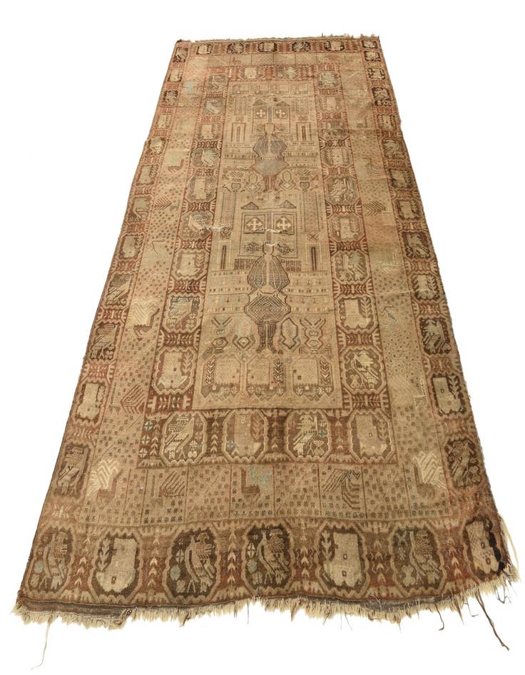 Detail image of 6' 5 x 9' 9  Hand Knotted Hamedan Persian Wool Rug