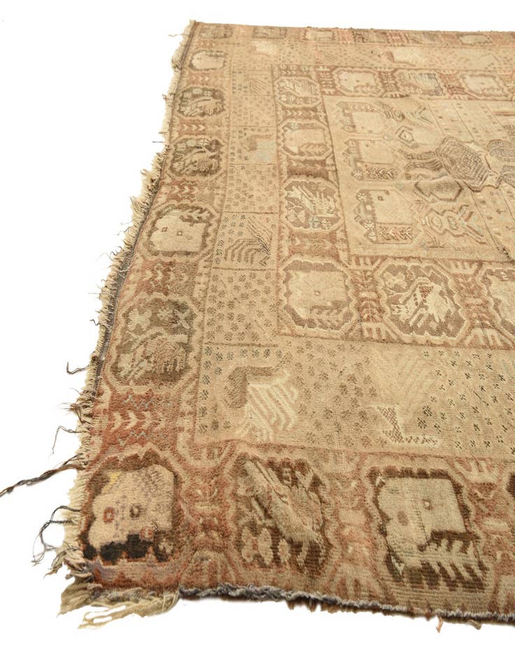 Detail image of 6' 5 x 9' 9  Hand Knotted Hamedan Persian Wool Rug