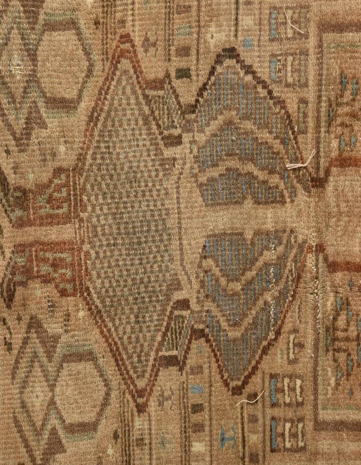 Detail image of 6' 5 x 9' 9  Hand Knotted Hamedan Persian Wool Rug