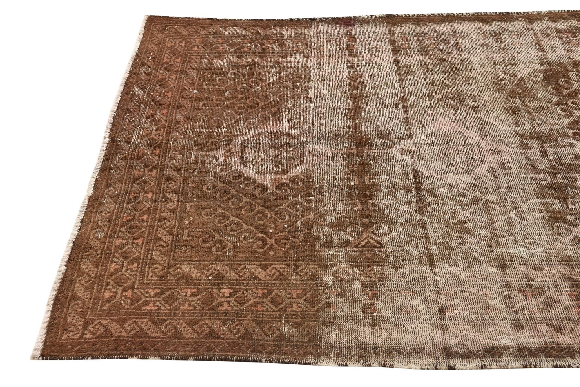 4' 4 x 6' 9 Hand Knotted Hamedan Persian Wool Rug