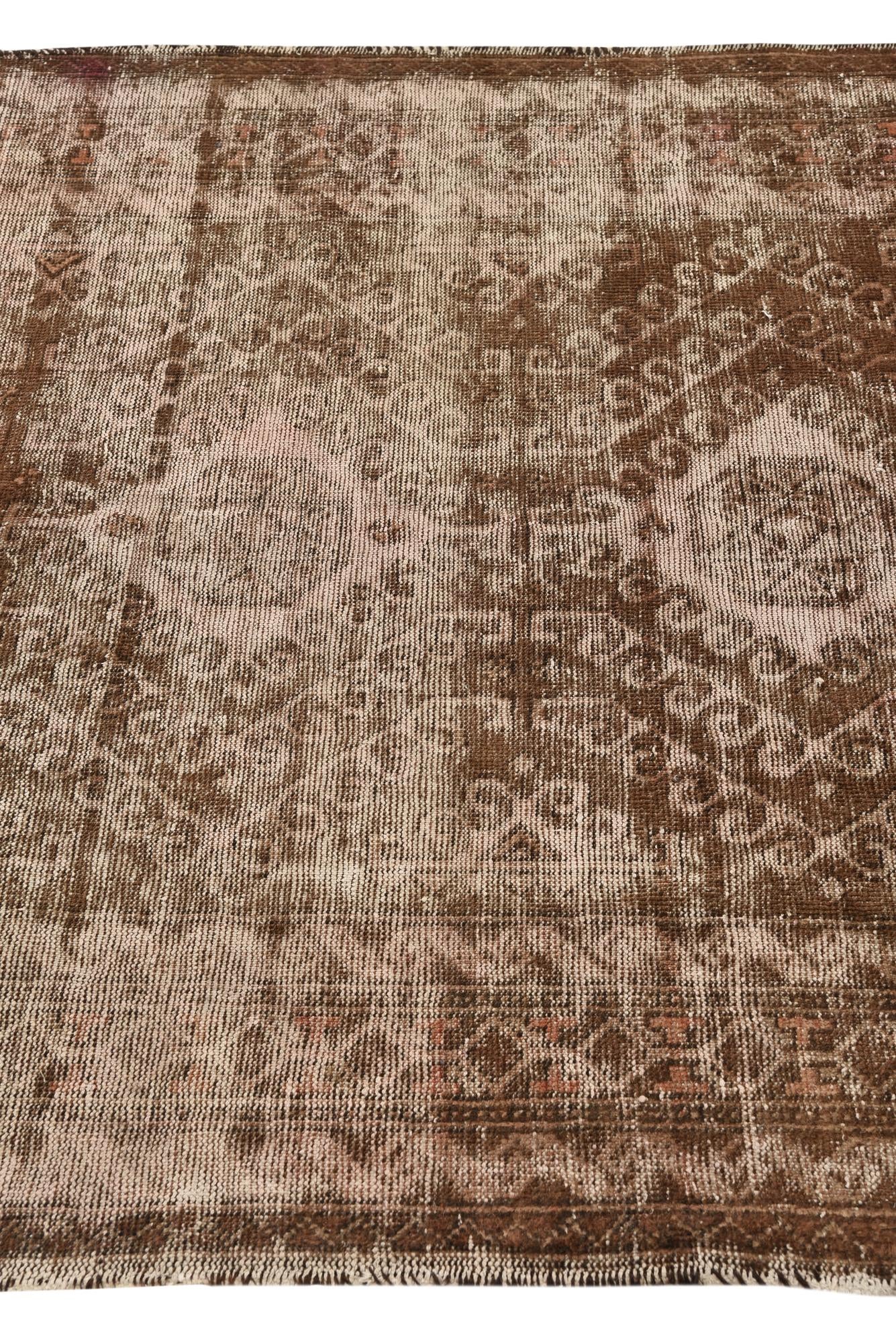 4' 4 x 6' 9 Hand Knotted Hamedan Persian Wool Rug