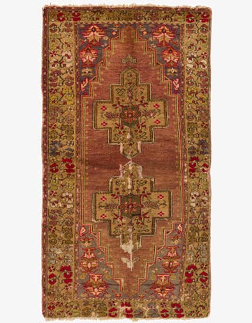 3' 8 x 6' 10 Hand Knotted Hamedan Persian Wool Rug