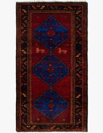 4' 1 x 7' 6 Hamedan Wool Rug