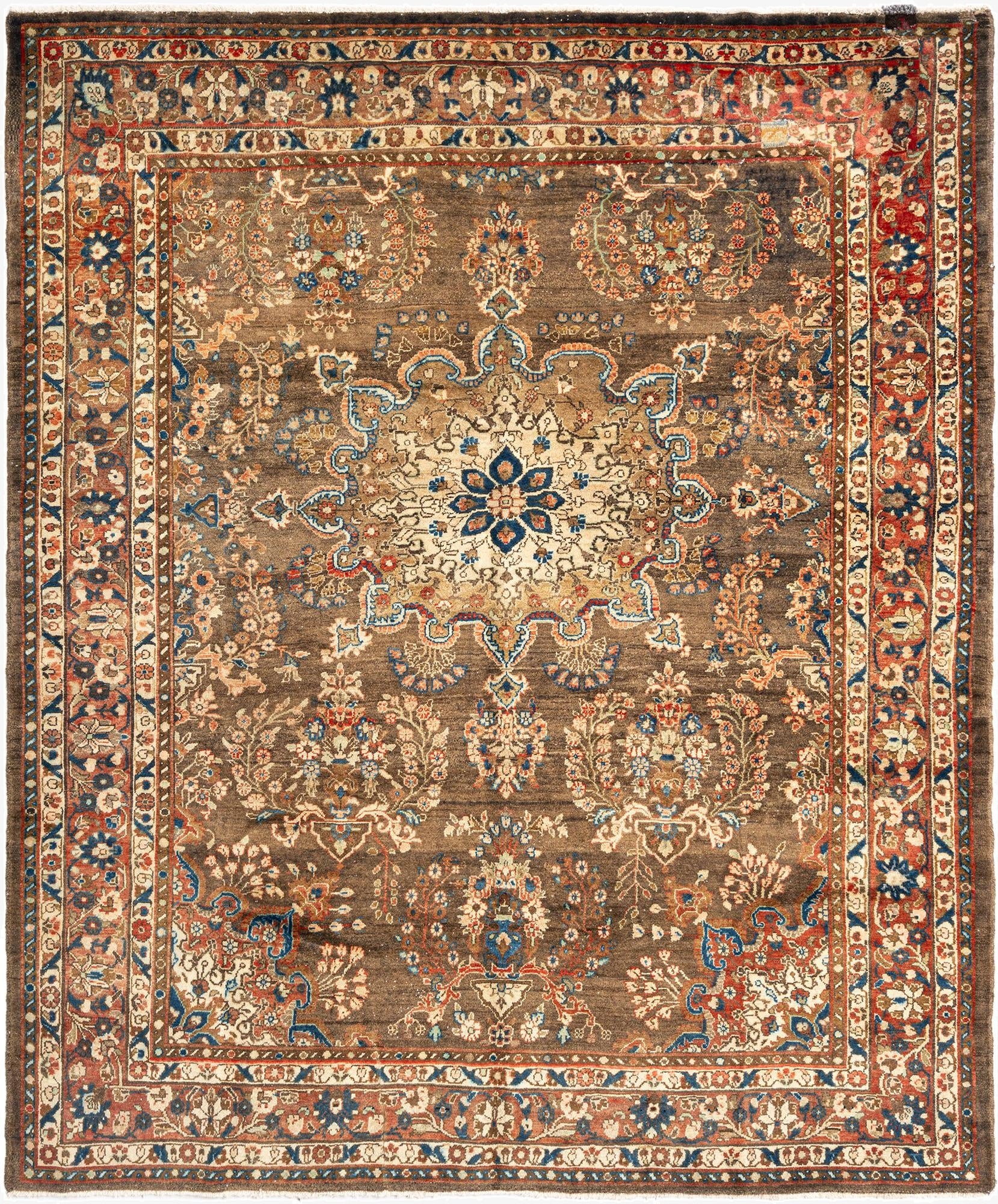218cm x 268cm Hamedan Wool Rug