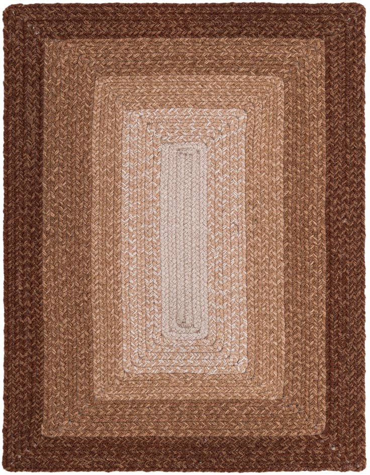 Detail image of 2' x 3' 1  Hand Hand Braided Wool Rug