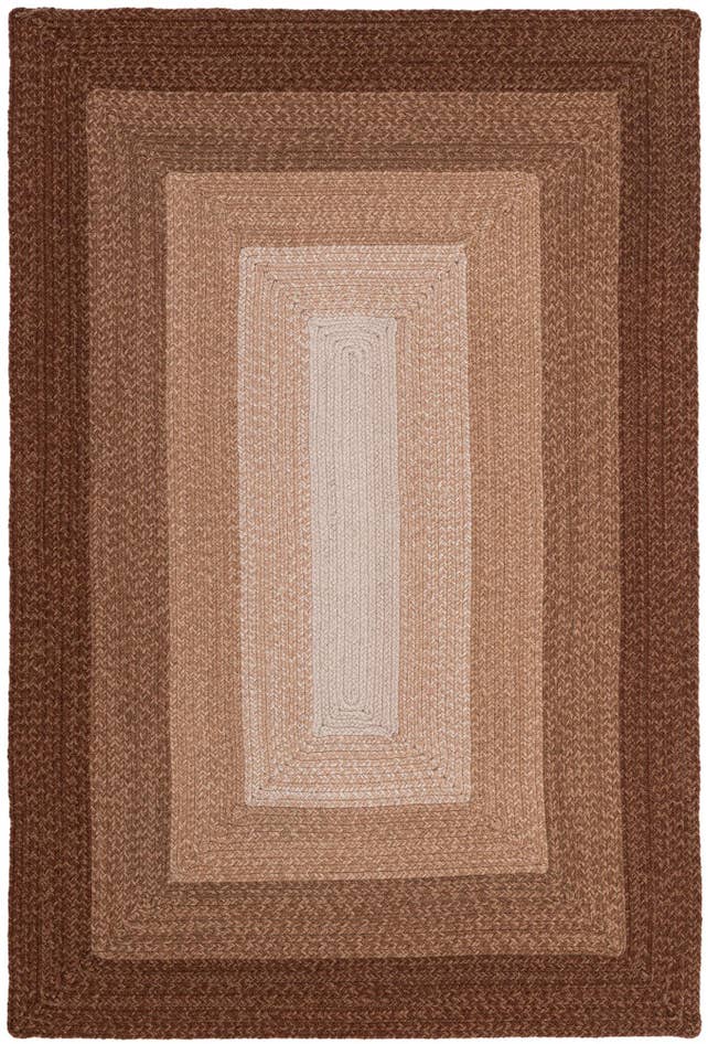 Detail image of 4' 1 x 6' 1 Handmade Hand Braided Wool Rug
