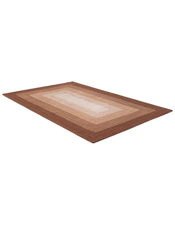 Detail image of 5' 1 x 8' Hand Braided Wool Rug