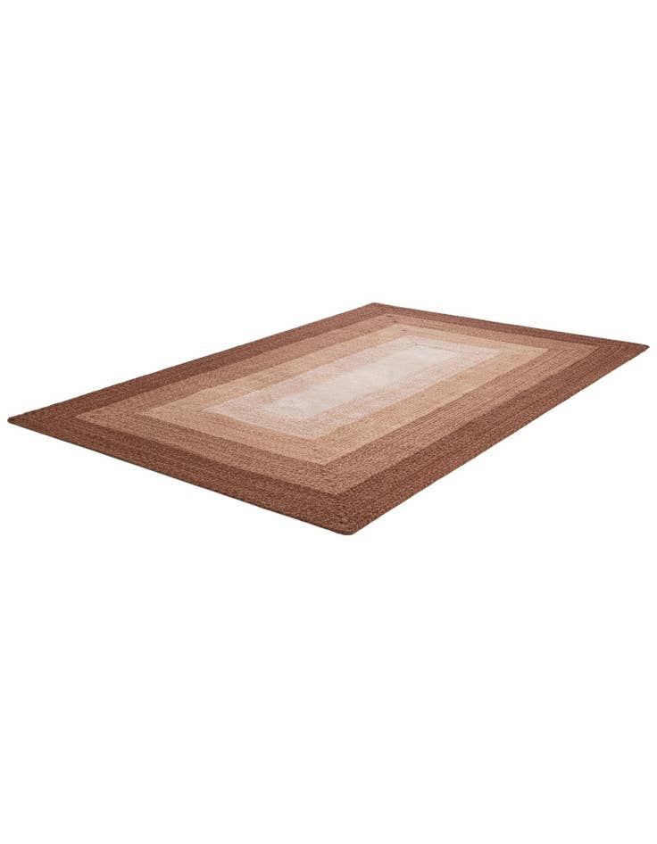 Detail image of 5' 1 x 8' Hand Braided Wool Rug