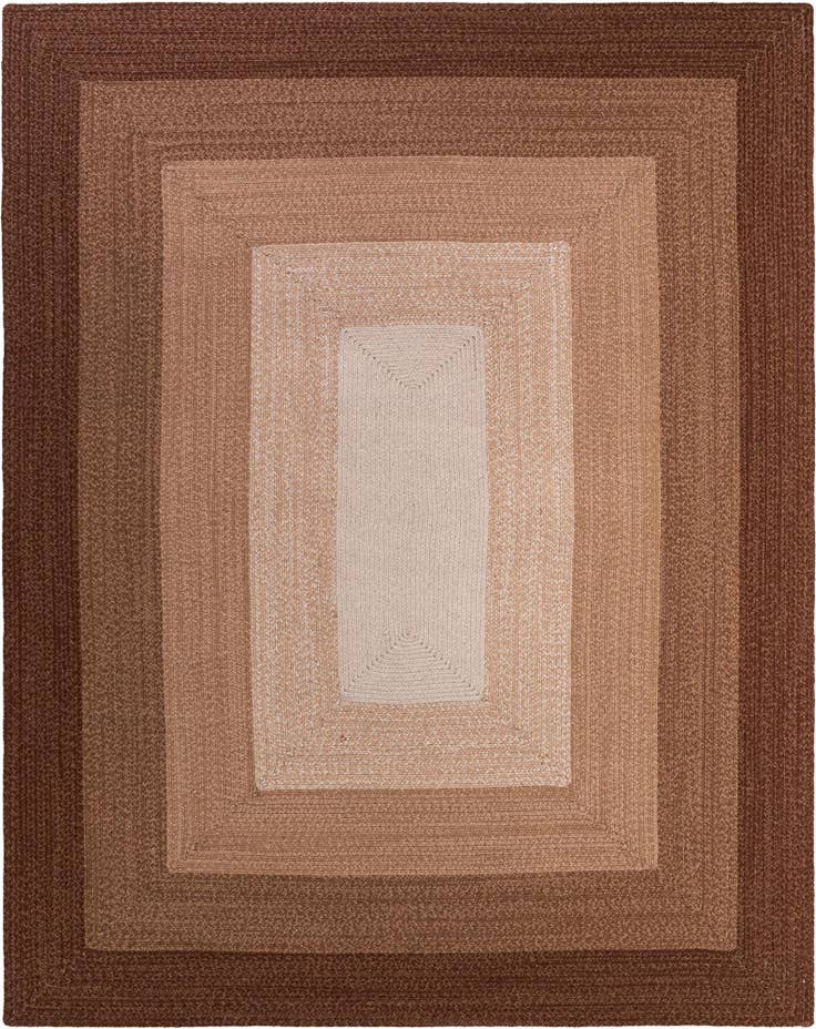 Detail image of 7' 10 x 10' Handmade Hand Braided Wool Rug