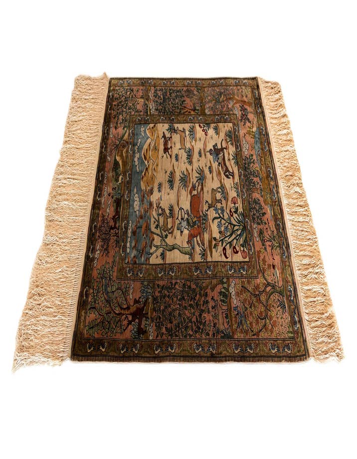 Detail image of 2' 4 x 2' 7 Hereke Silk Rug