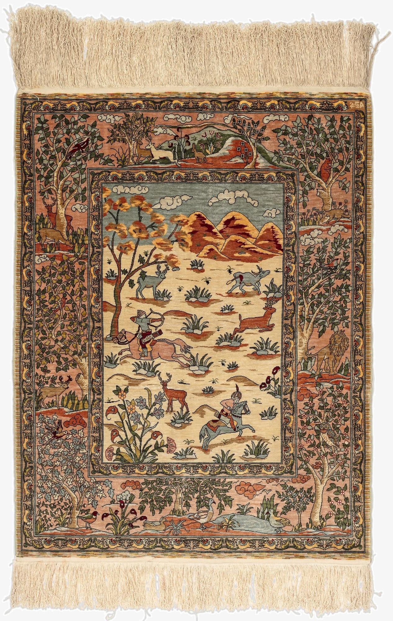 2' 2 x 2' 11 Hereke Silk Rug