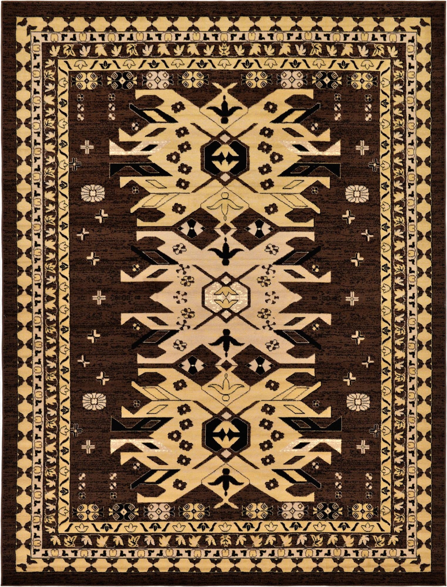 9' x 12' Heriz Design Rug