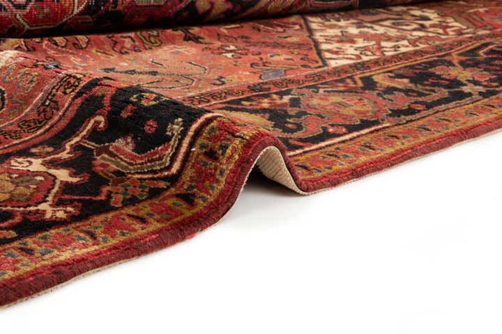 8' 8 x 11' 1 Hand Knotted Heriz Persian Wool Rug