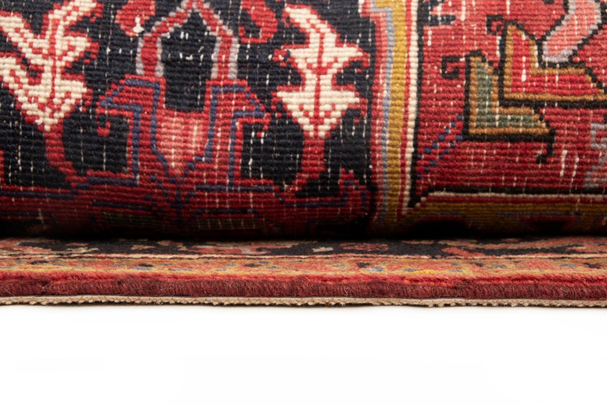 8' 8 x 11' 1 Hand Knotted Heriz Persian Wool Rug