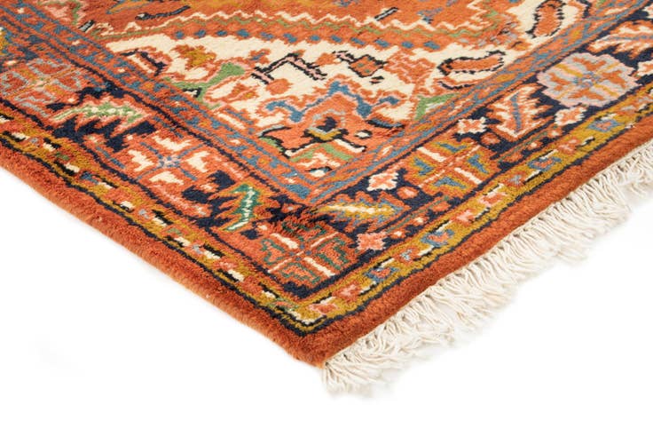 Detail image of 95cm x 165cm Hand Knotted Heriz Wool Rug