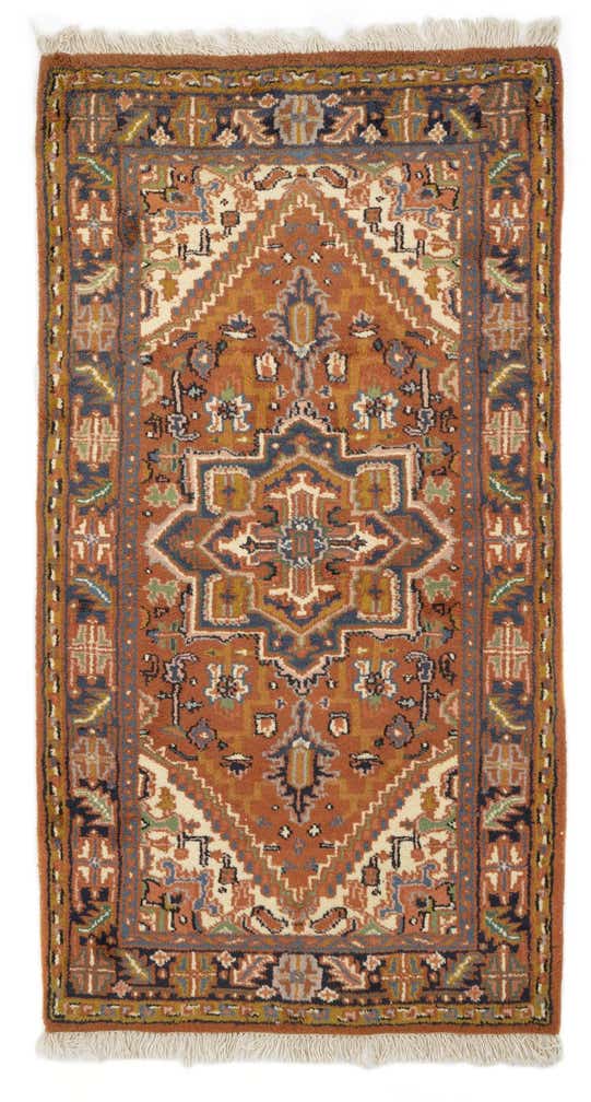 3' 2 x 5' 5 Hand Knotted Heriz Wool Rug
