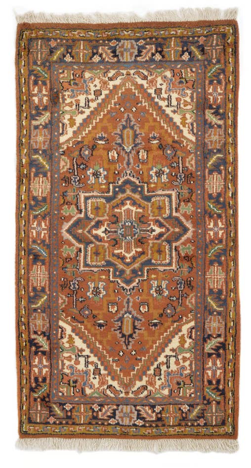 Detail image of 95cm x 165cm Hand Knotted Heriz Wool Rug