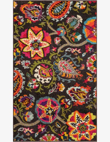 Brown Washable Hyacinth Rug