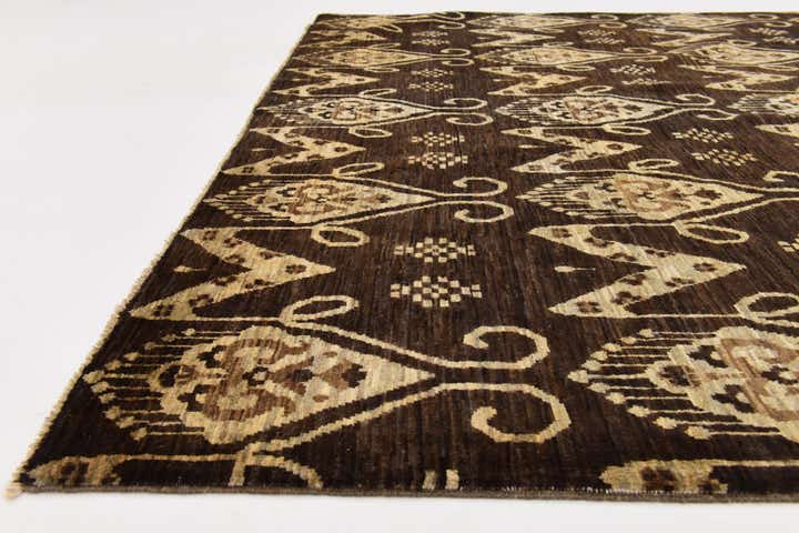 6' 10 x 9' 10 Hand Knotted Ikat Rug