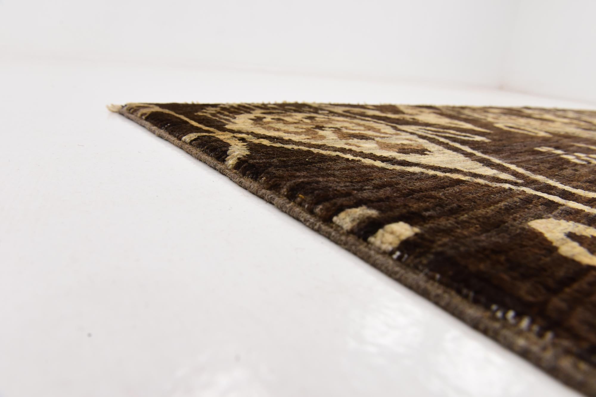 6' 10 x 9' 10 Hand Knotted Ikat Rug