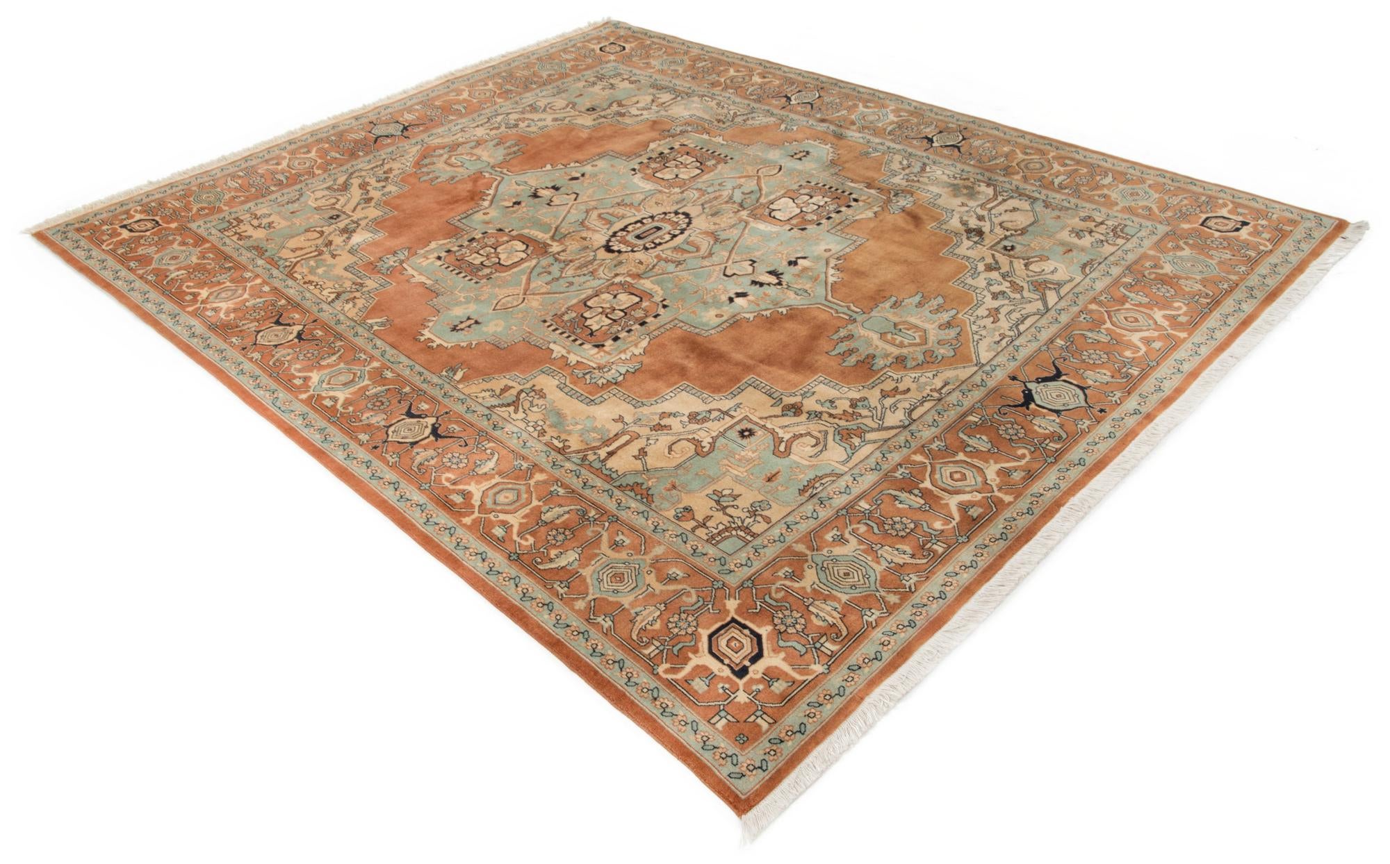8' 2 x 10' Hand Knotted Indo Tabriz Wool Rug