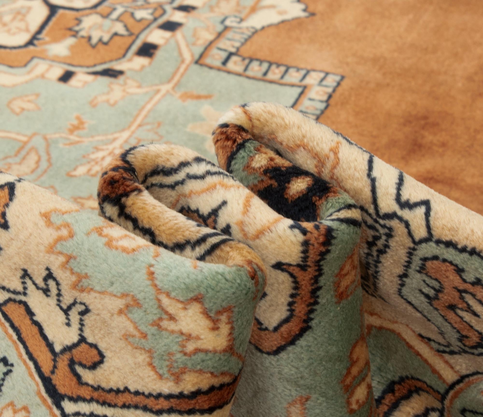 8' 2 x 10' Hand Knotted Indo Tabriz Wool Rug