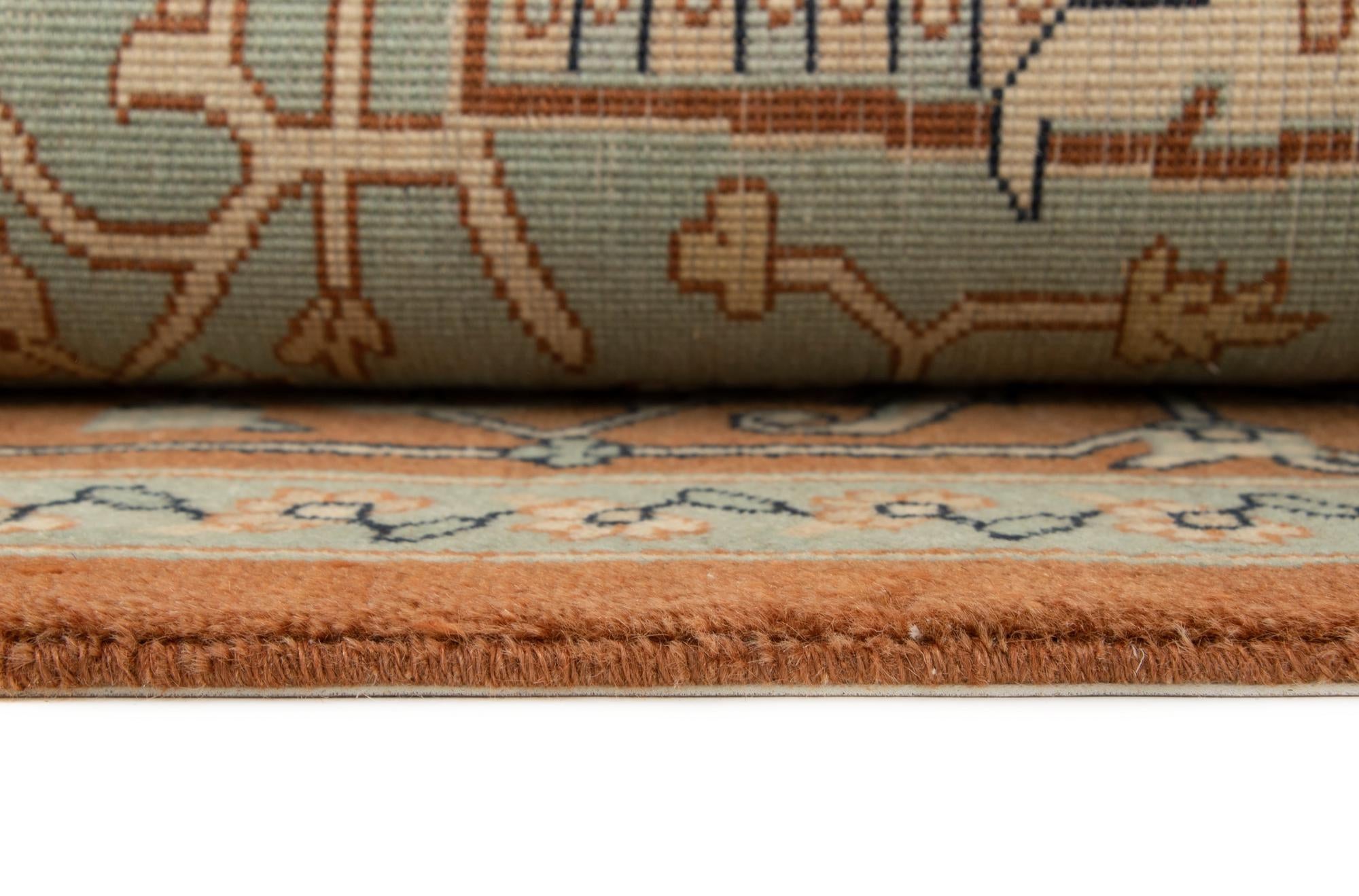 8' 2 x 10' Hand Knotted Indo Tabriz Wool Rug