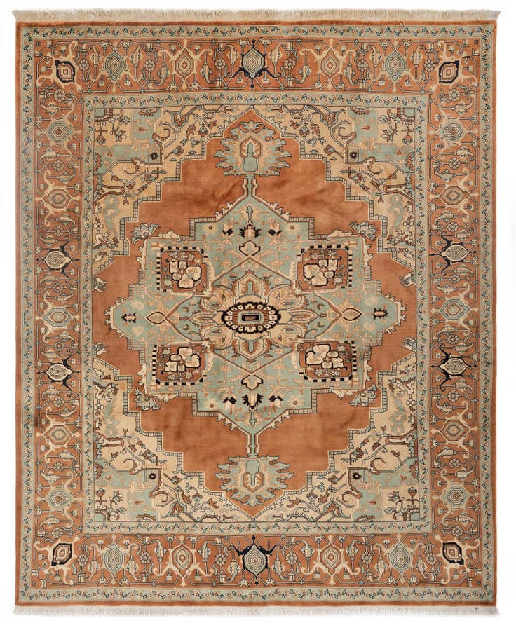 Detailansicht von 250cm x 305cm Handgeknüpft Indo Tabriz Wolle Teppich