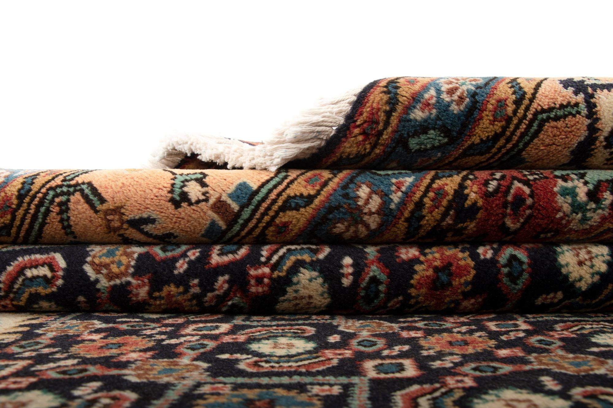 6' 9 x 9' 9 Hand Knotted Indo Tabriz Wool Rug