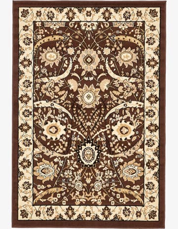 Brown Isfahan Design Rug