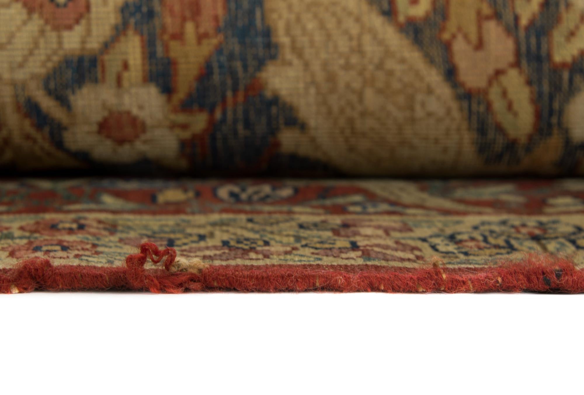 4' 7 x 7' 4 Hand Knotted Isfahan Persian Wool Rug