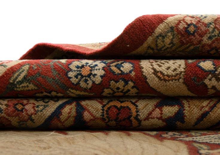 Detail image of 4' 7 x 7' 4 Hand Knotted Isfahan Persian Wool Rug