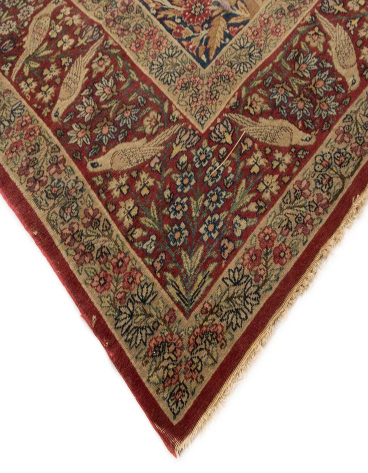 Detail image of 4' 7 x 7' 4 Hand Knotted Isfahan Persian Wool Rug