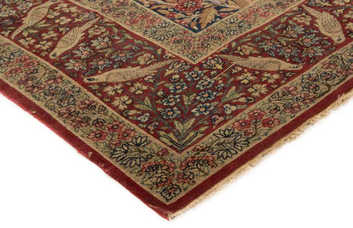 4' 7 x 7' 4 Hand Knotted Isfahan Persian Wool Rug