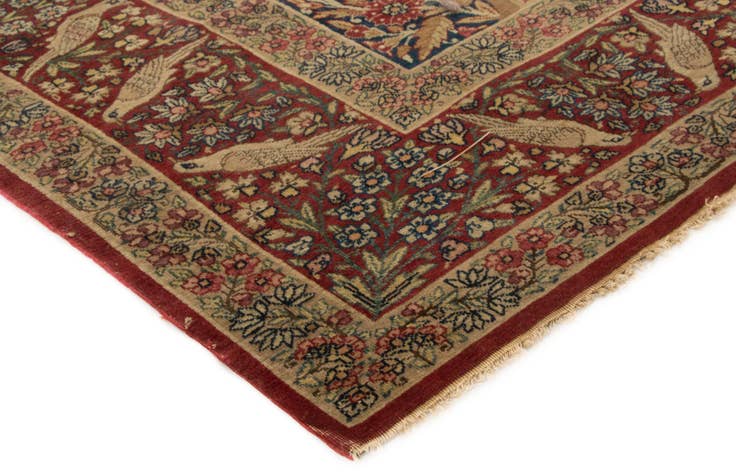 Detail image of 4' 7 x 7' 4 Hand Knotted Isfahan Persian Wool Rug