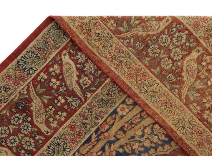 4' 7 x 7' 4 Hand Knotted Isfahan Persian Wool Rug