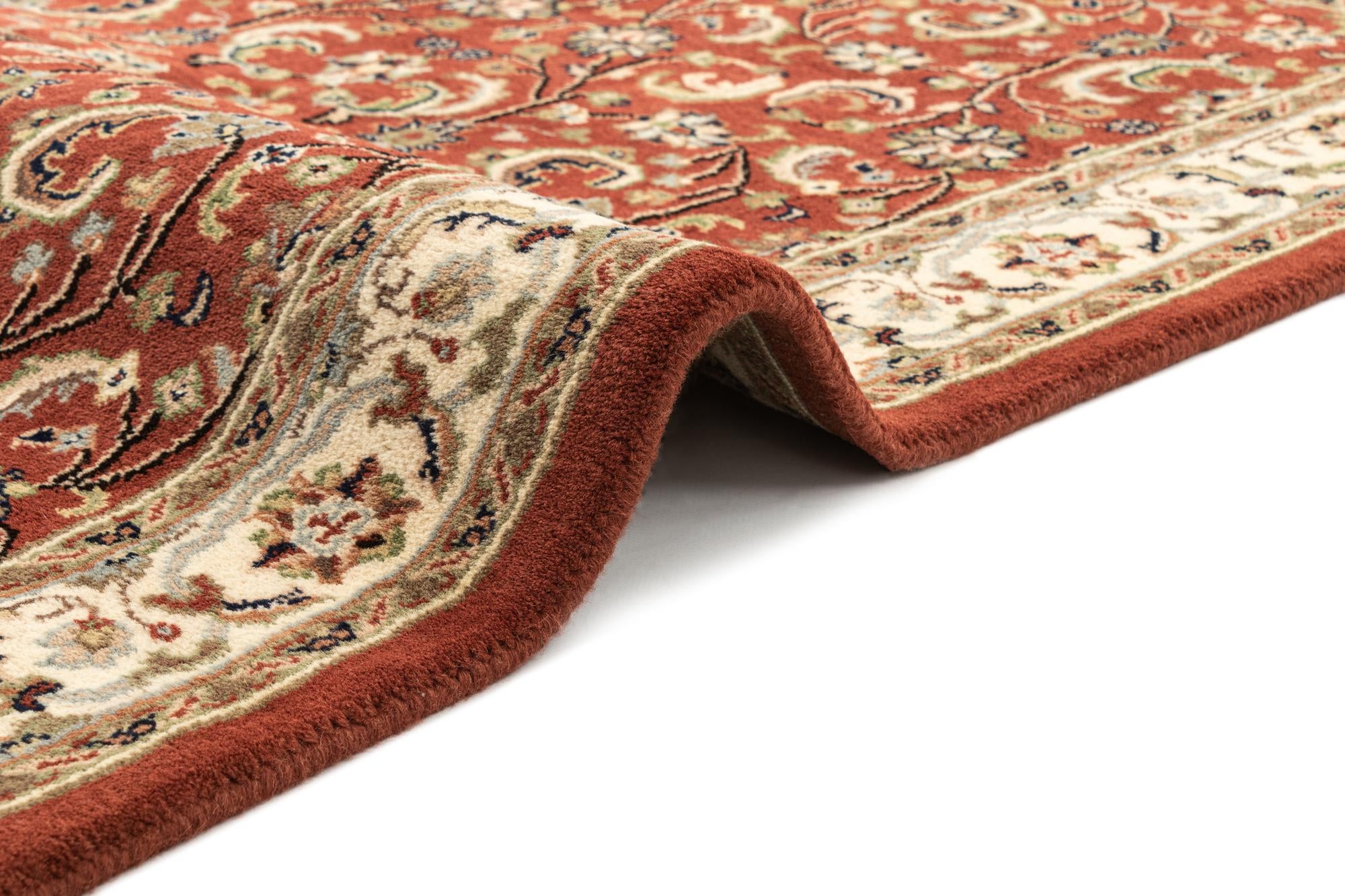 4' 2 x 6' 3 Hand Knotted Isfahan Wool Rug