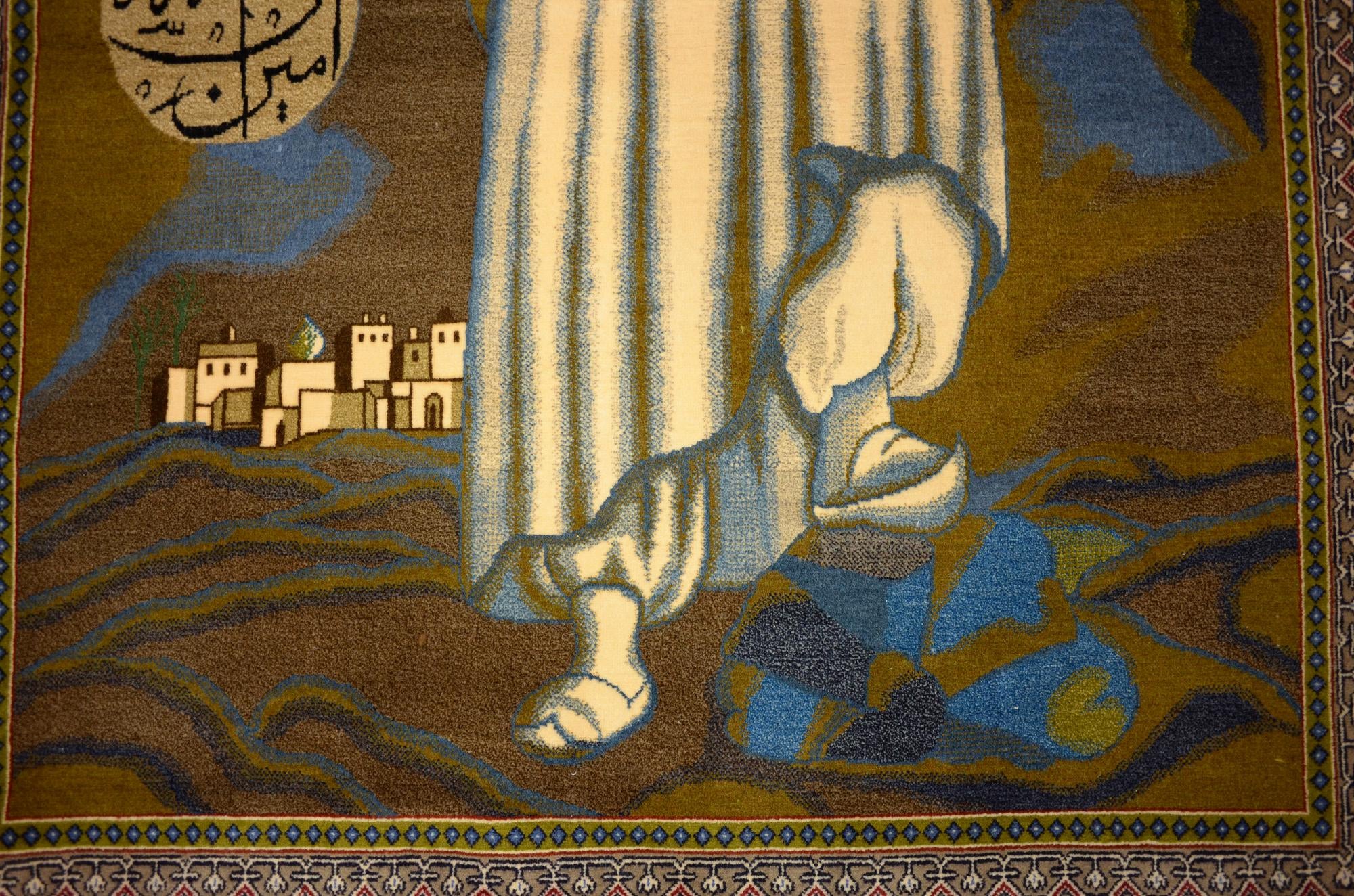 3' 9 x 5' 8 Hand Knotted Isfahan Persian Rug