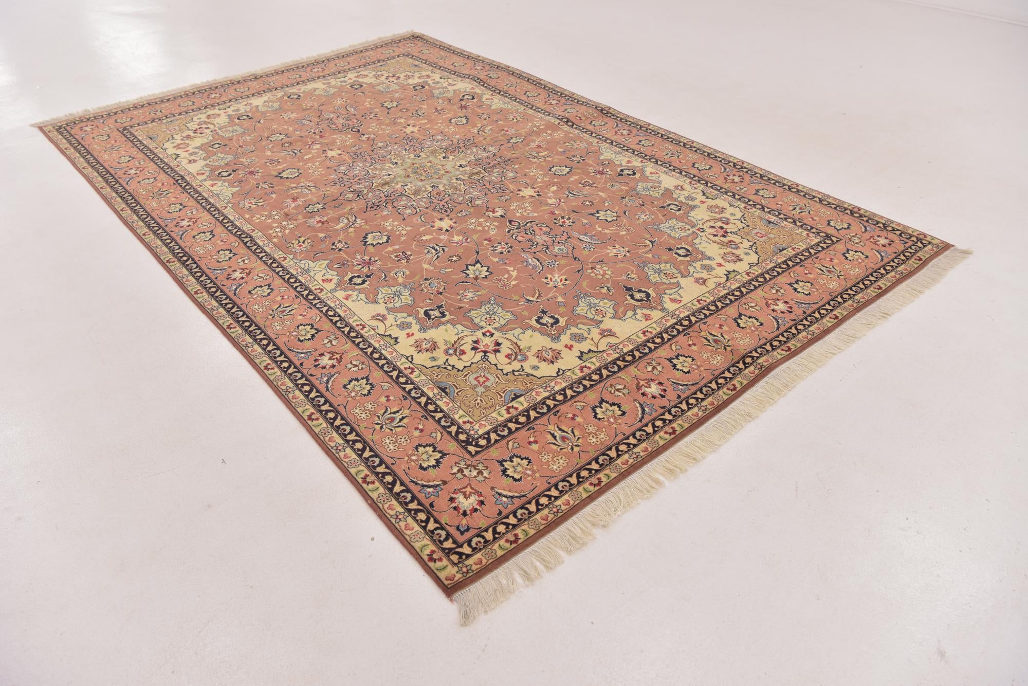6' 7 x 10' Hand Knotted Isfahan Persian Rug