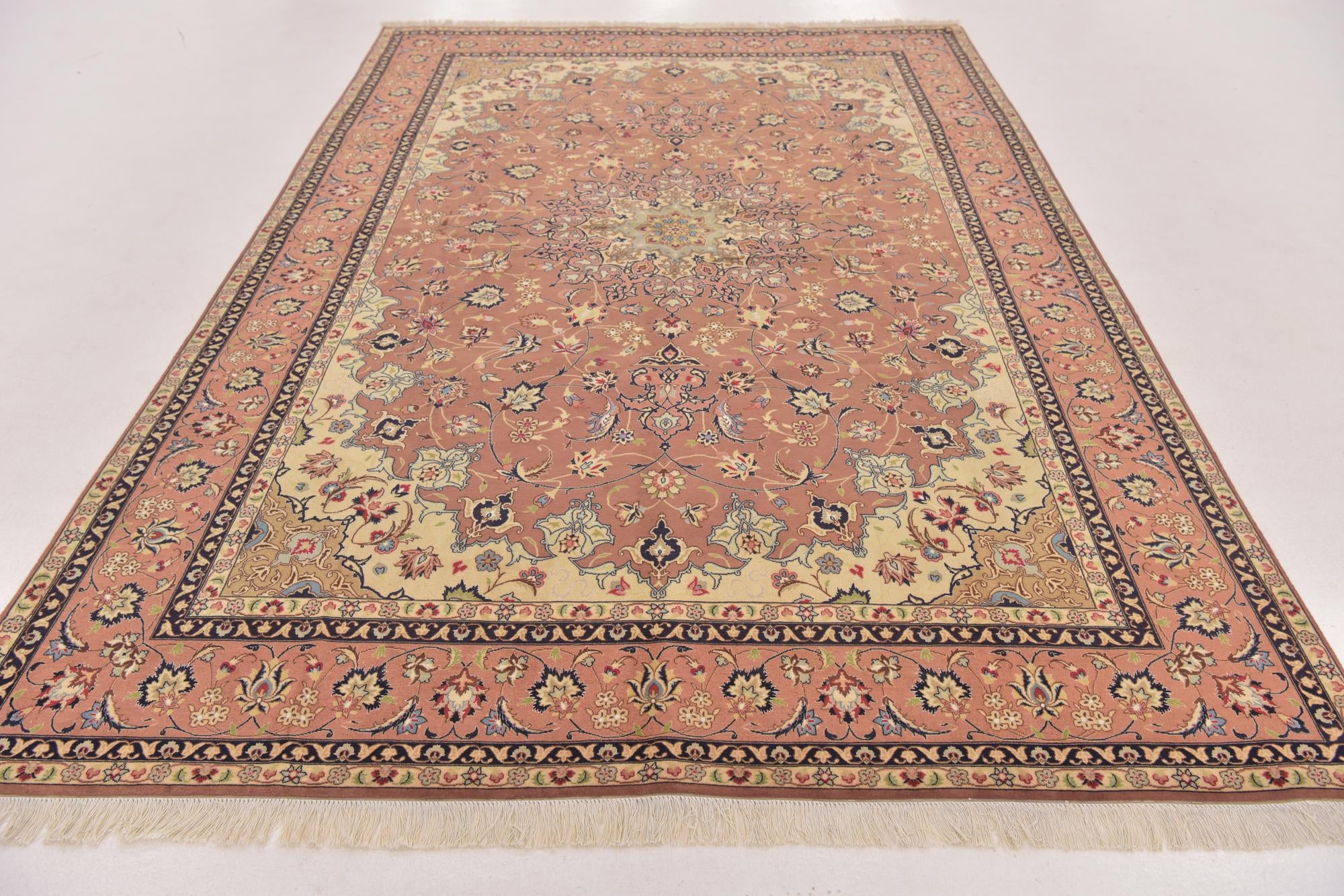 6' 7 x 10' Hand Knotted Isfahan Persian Rug