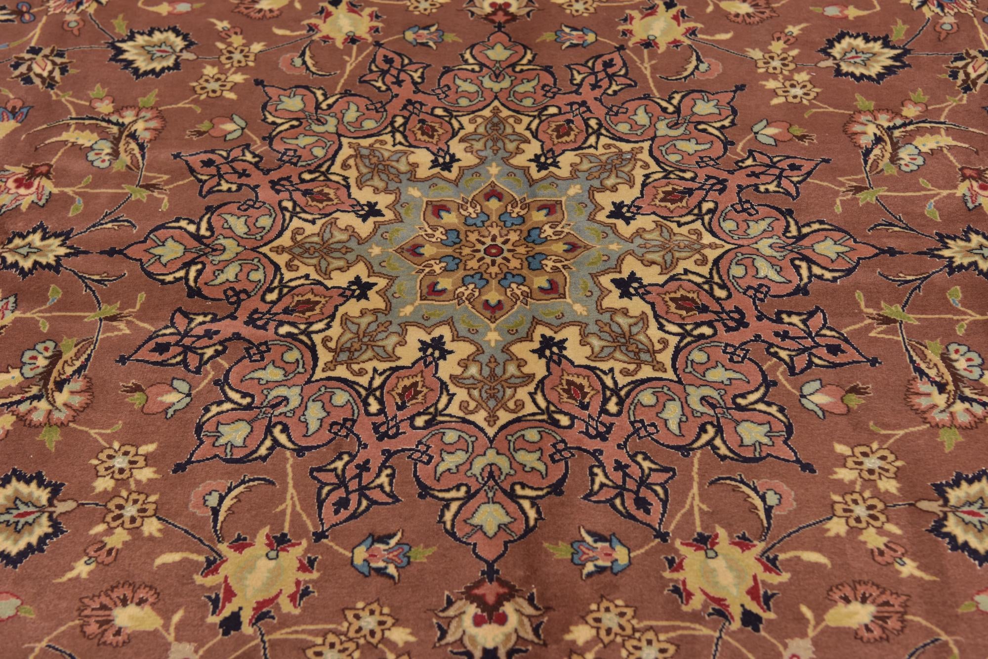 6' 7 x 10' Hand Knotted Isfahan Persian Rug