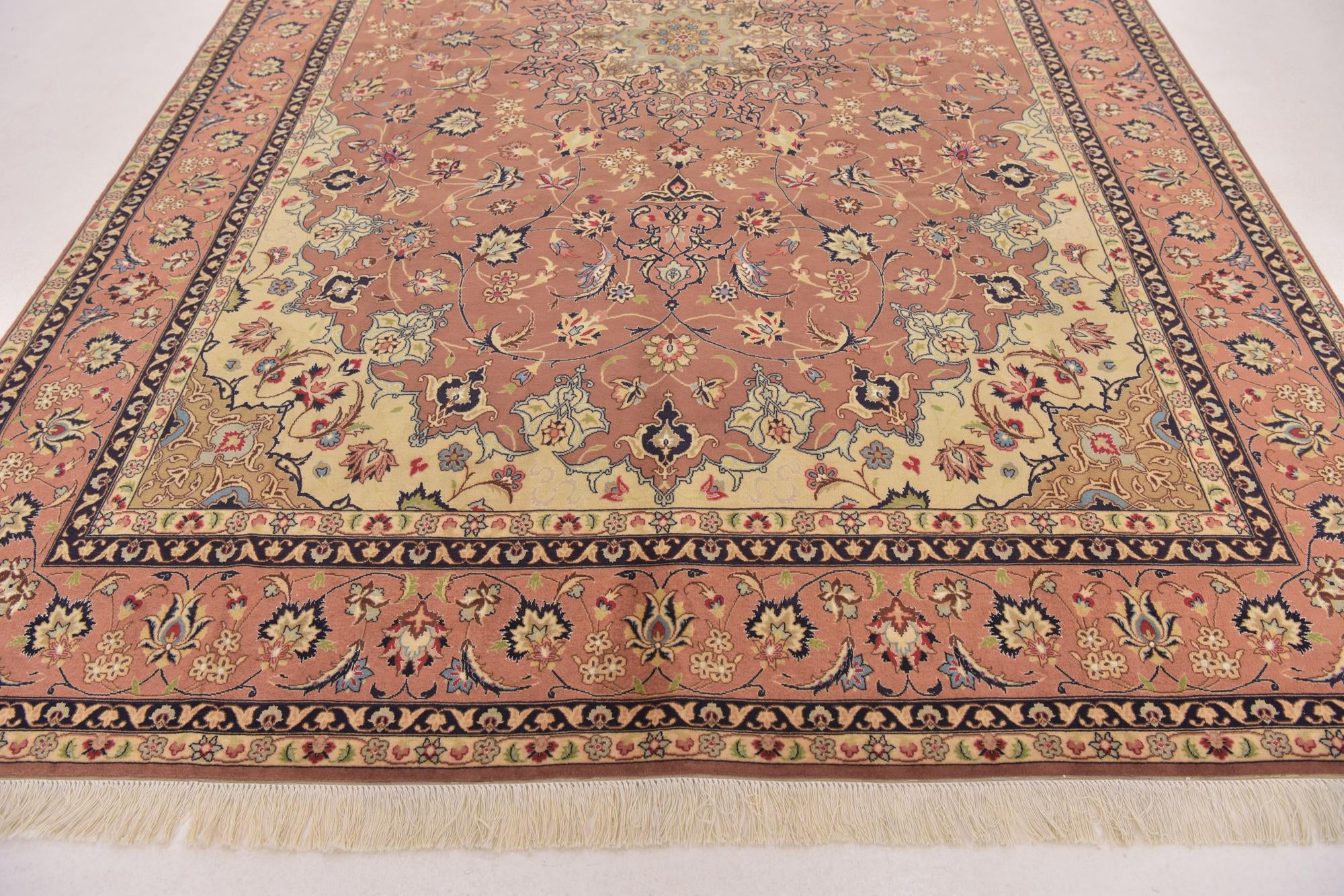 6' 7 x 10' Hand Knotted Isfahan Persian Rug