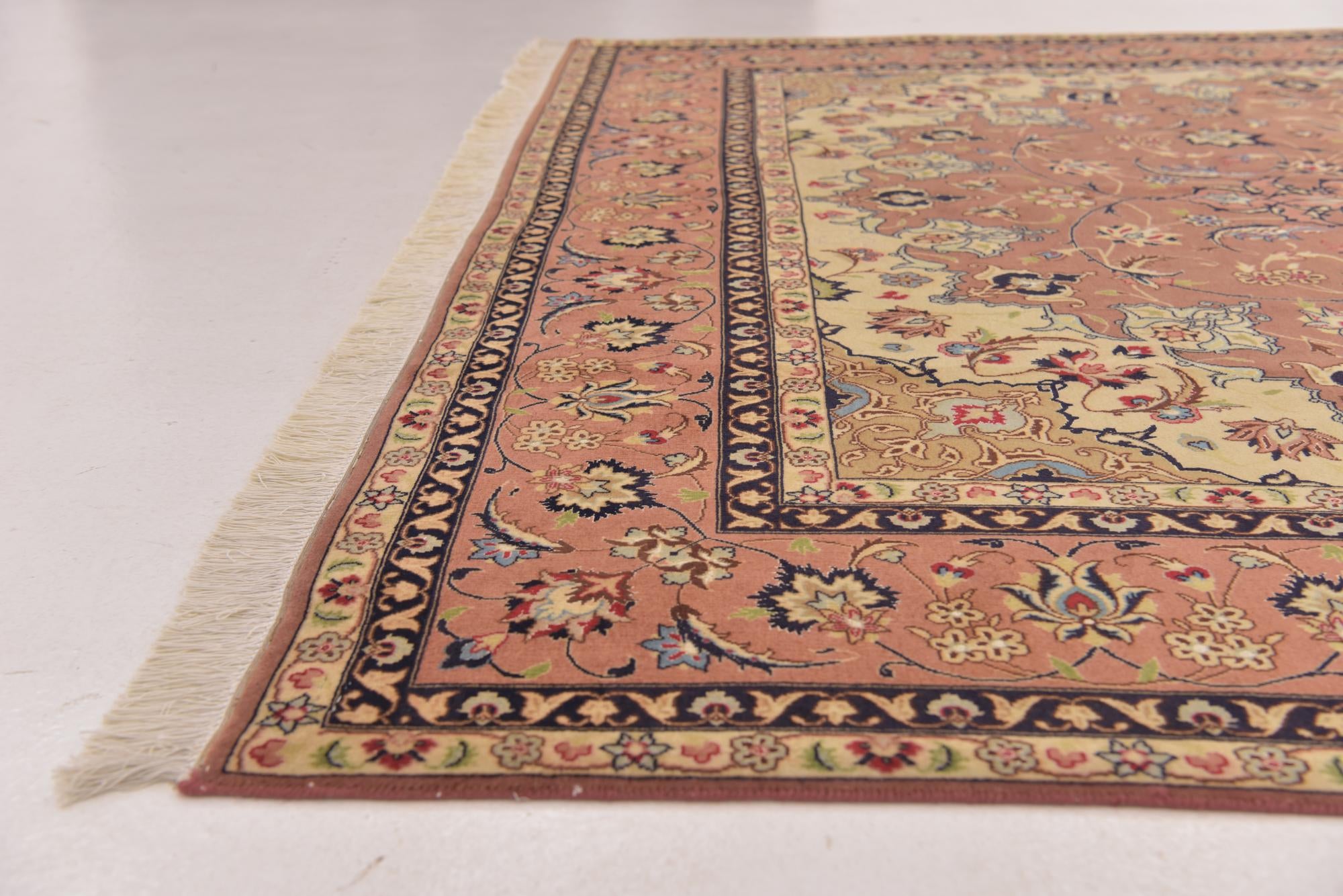 6' 7 x 10' Hand Knotted Isfahan Persian Rug