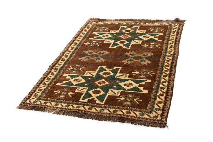 Detail image of 4' 4 x 6' Hand Knotted Kars Wool Rug