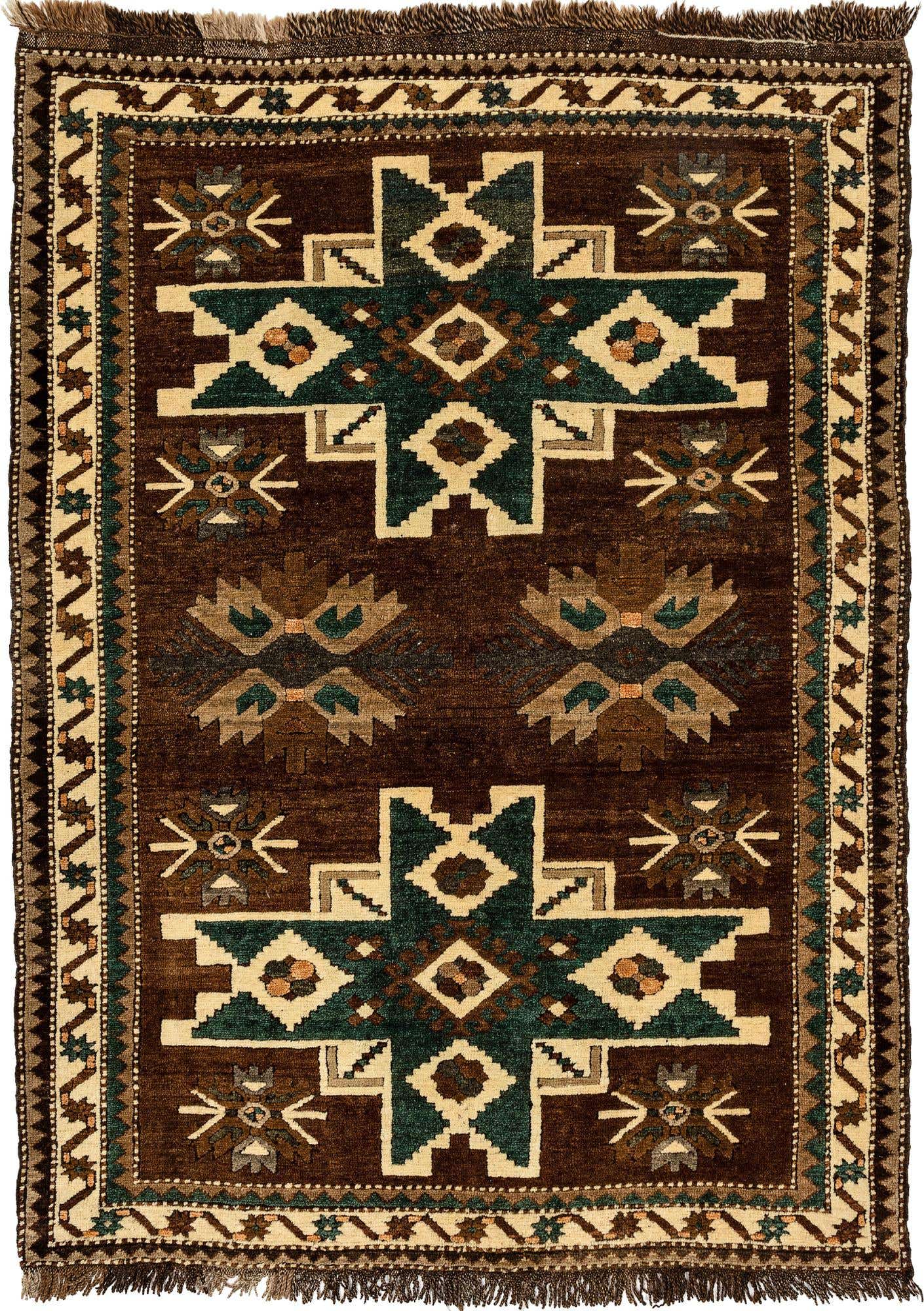 4' 4 x 6' Hand Knotted Kars Wool Rug